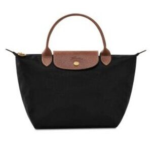 Longchamp Small Le Pliage Original Top Handle Bag in Black